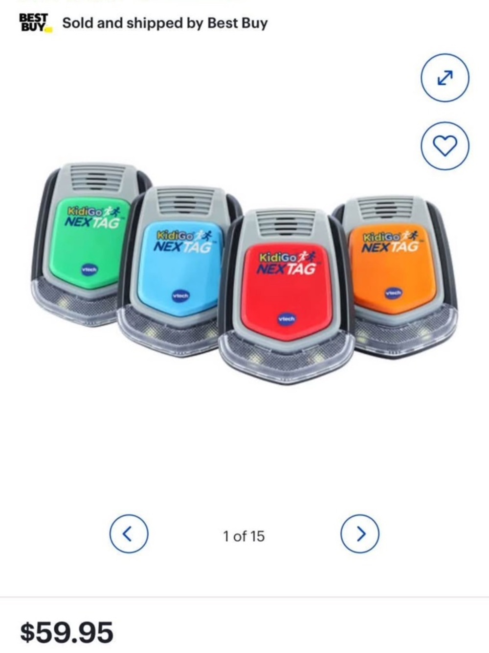 VTech KidiGo NEX TAG Active Game Set - Red/Blue - Picture 3 of 4
